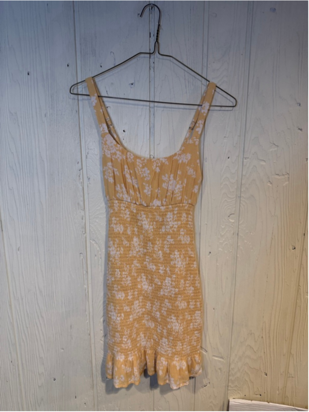 Women's Abercrombie & Fitch Yellow Floral Mini Dress XS